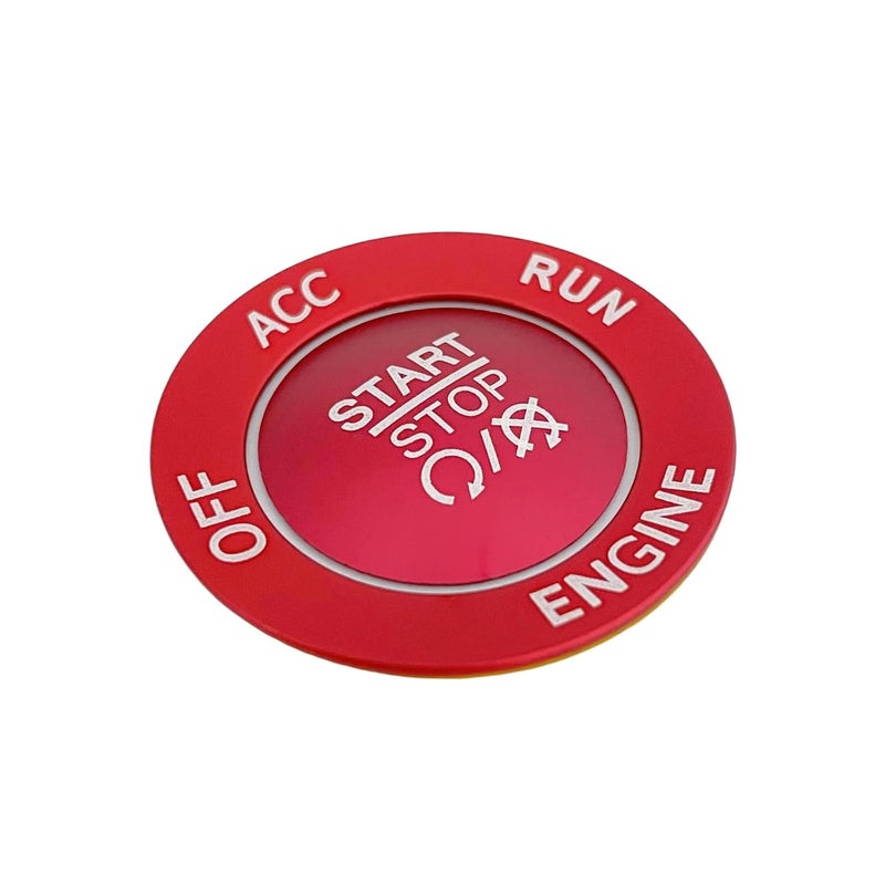 ALETAI Aluminum Alloy Push Start Stop Button Cover Trim for 2015-2021 Challenger RAM Charger - Red - Image 4